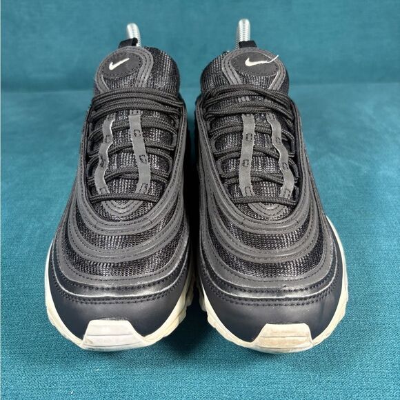 Nike Air Max 97Running Shoes Black Lace Up Sneakers Size 5.5Y/7Women - Picture 4 of 8